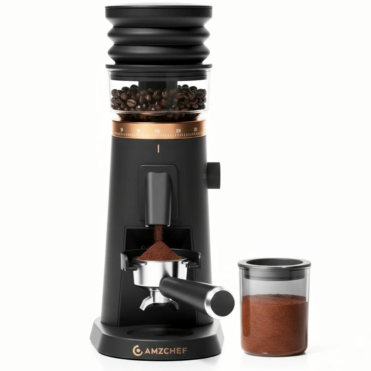 AMZCHEF Precision Burr Coffee Grinder | 75 Grind Settings