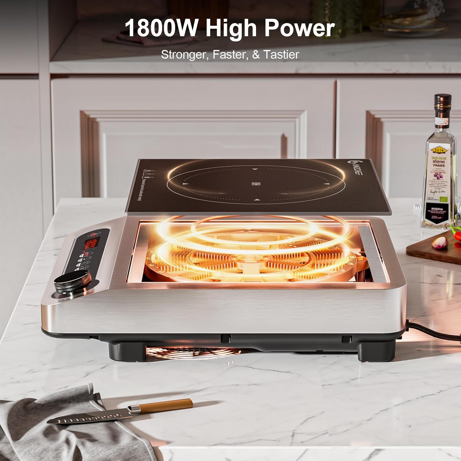 AMZCHEF Commercial Induction Cooktop 1800W Countertop HL-PC4