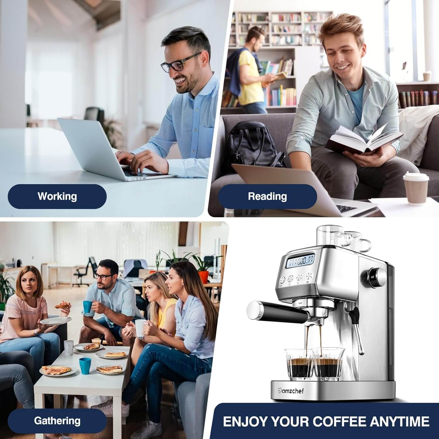 AMZCHEF Espresso Maker