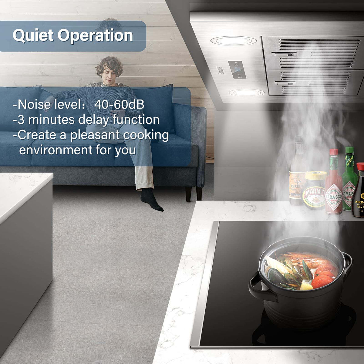 AMZCHEF Built-in Range Hood Insert 30 Inch