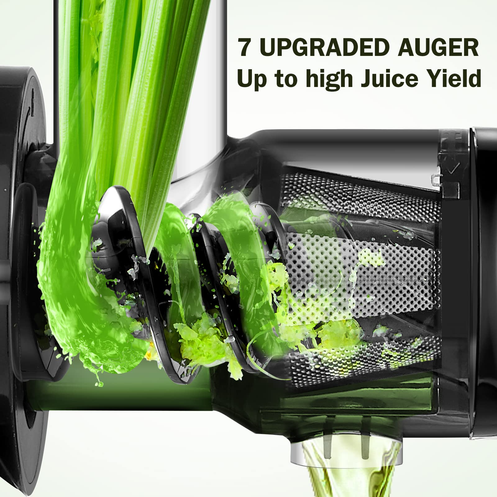 AMZCHEF Slow Juicer Machine ZM1501 Green