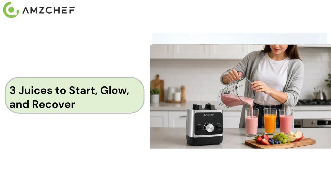 3 Juices to Start, Glow, and Recover