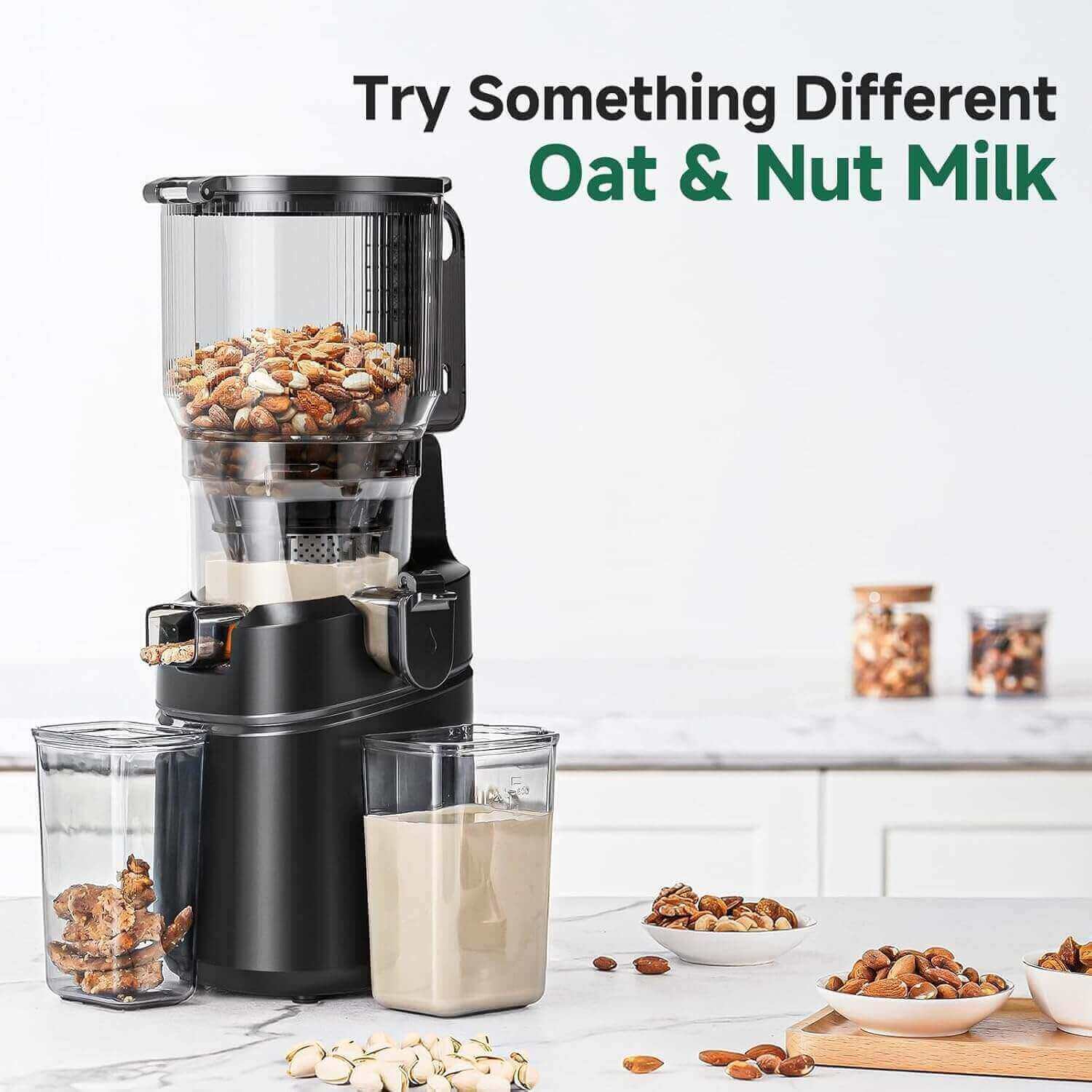 AMZCHEF Self Feeding Slow Juicer Zero Waste Extraction