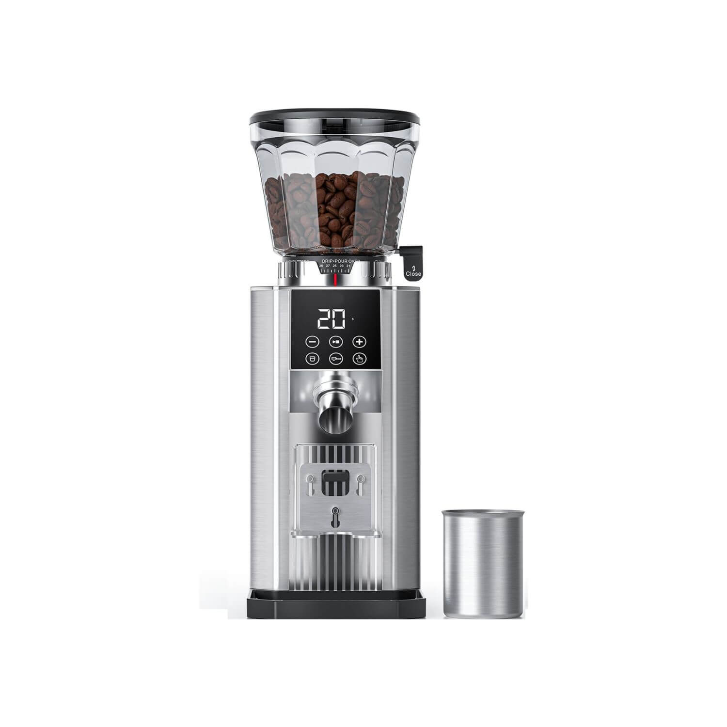 AMZCHEF Burr Coffee Grinder - 45 Settings 40mm CB AS 300g Hopper Espresso-FP