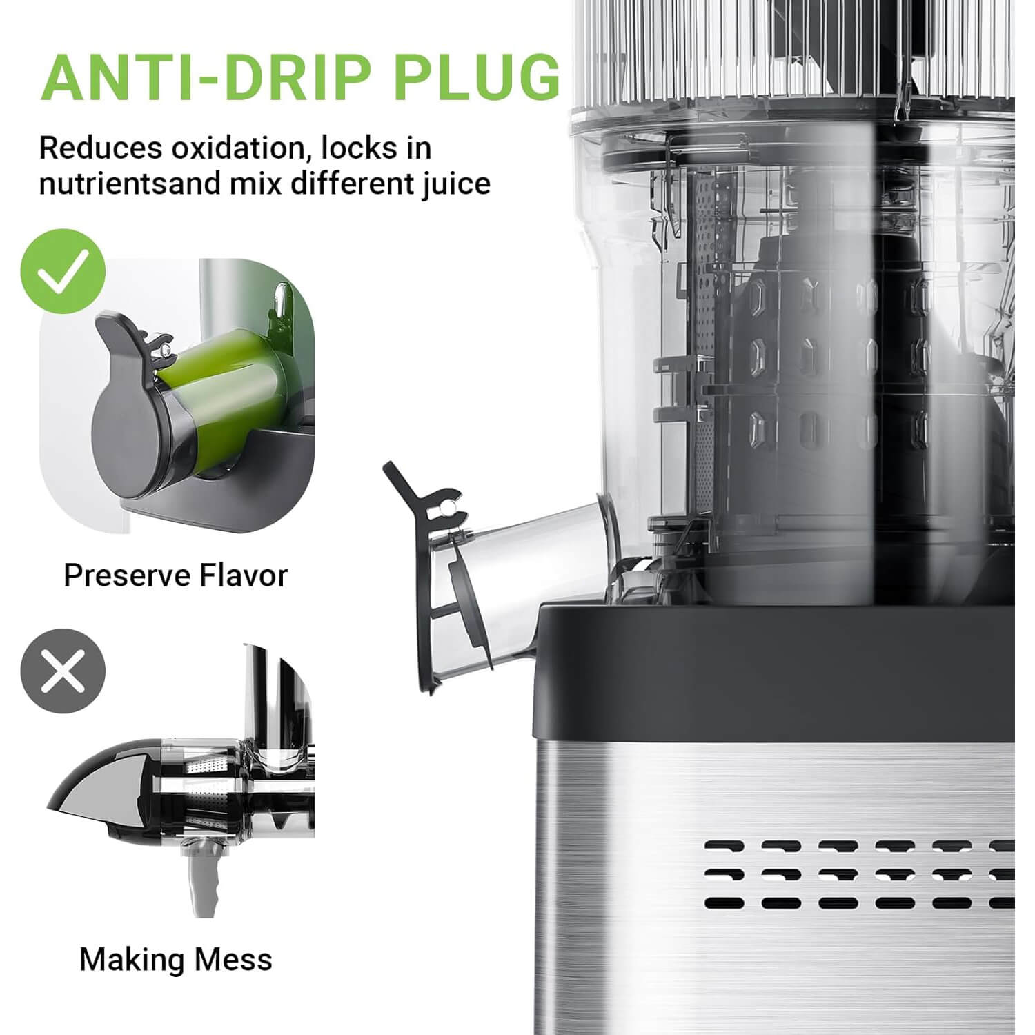 AMZCHEF Cold Press Juicer 5.2