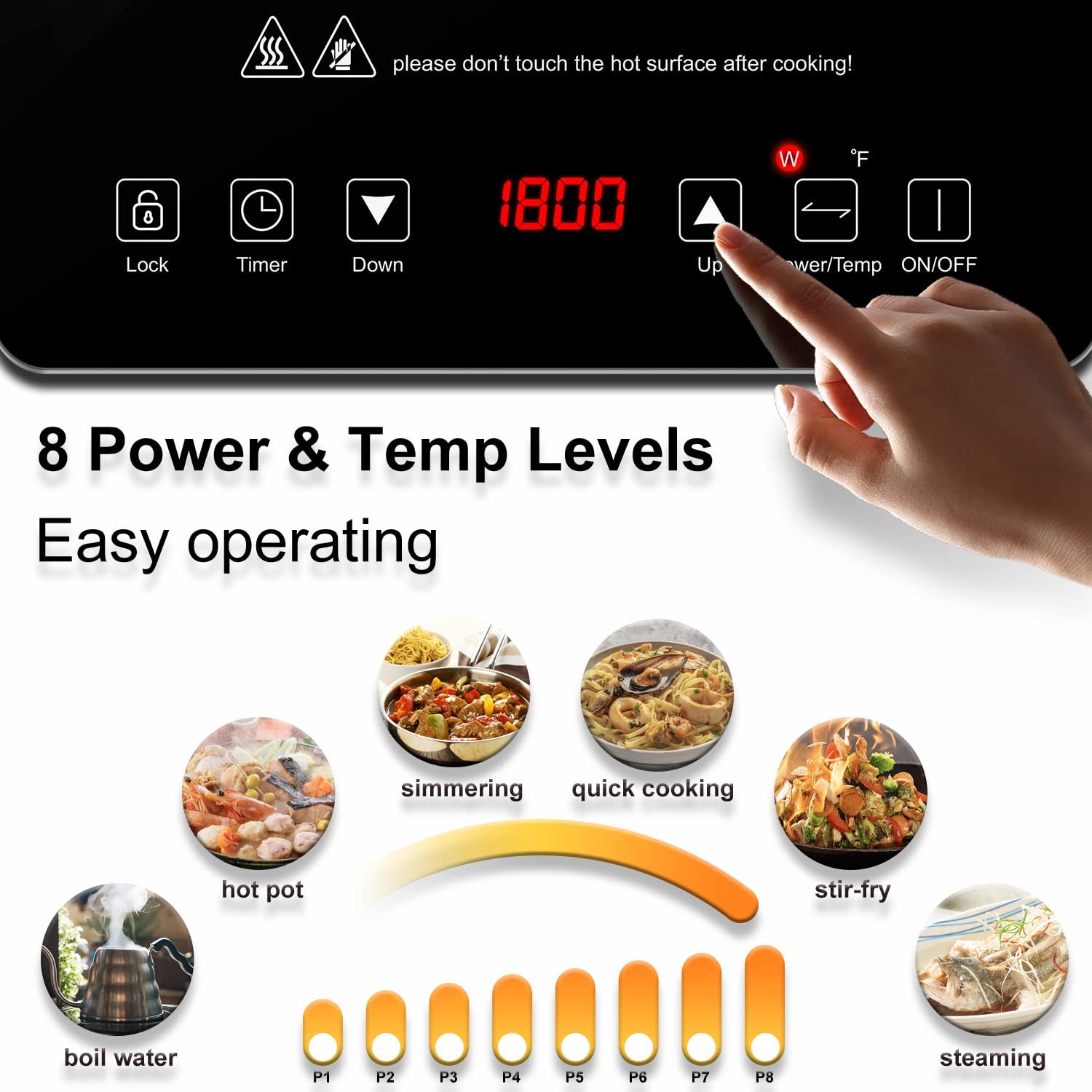 AMZCHEF-Portable Single Induction-SK-CB01-1