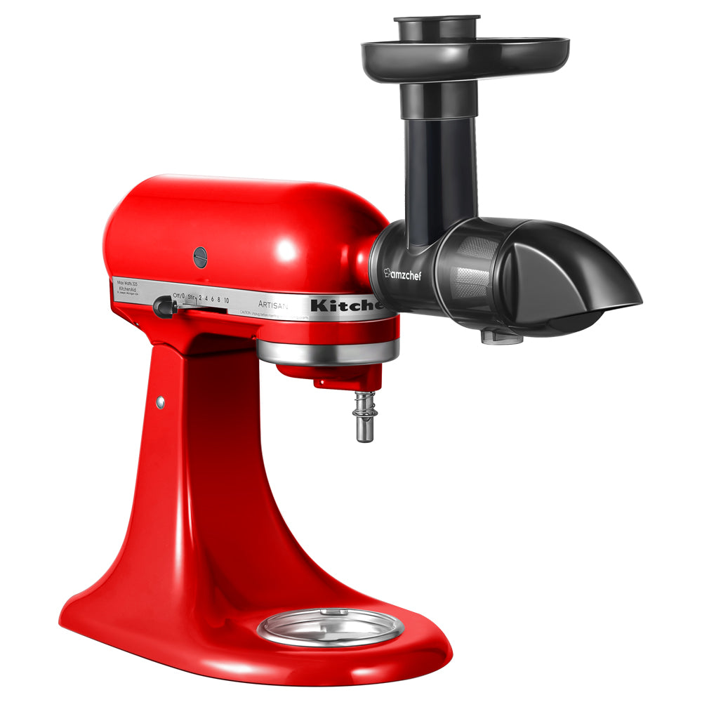AMZCHEF Slow Masticating Juicer Attachment for KitchenAid Stand Mixers, AMZCHEF Cold Press Juicer Attachment for KitchenAid Mixers, Slow Juicer Attachment with Cleaning Brush, Easy to Clean